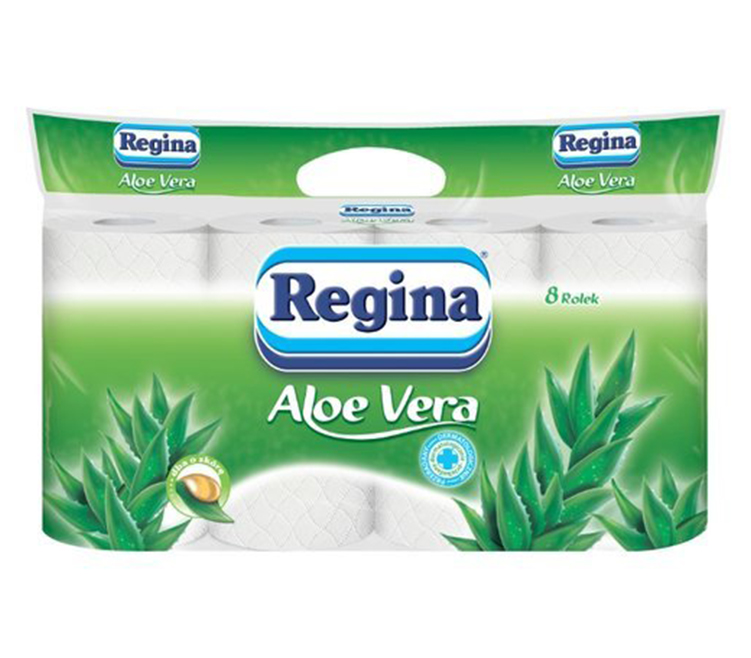 Regina Бумага туалетная белая Алоэ Вера 3 слоя 8×10 - REGINA